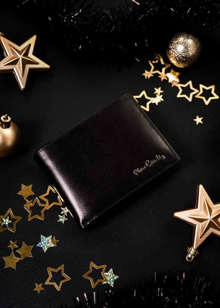 Classic, elegant men's wallet made of natural leather - Pierre Cardin