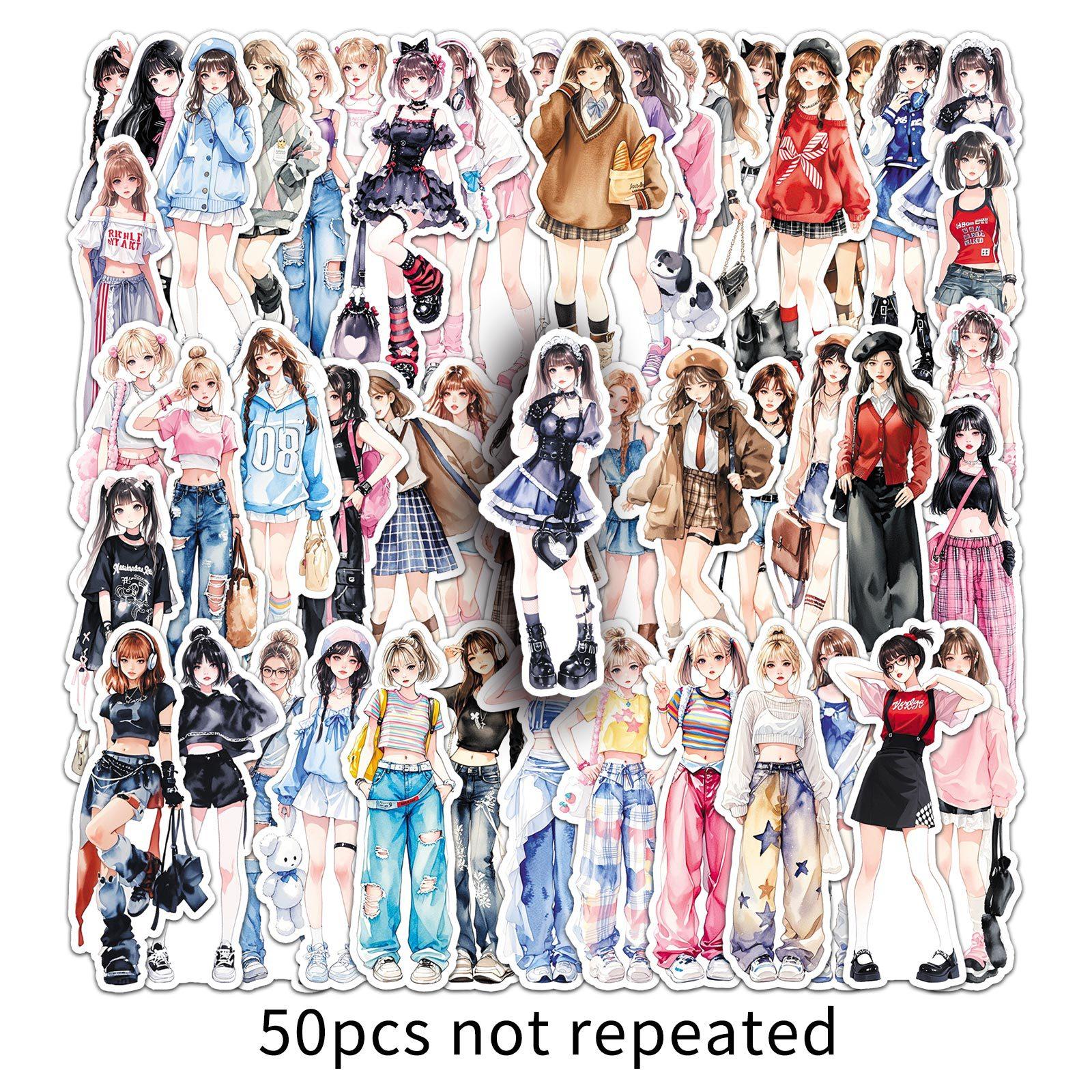 

50 Новых Стилей Персонализированных Нарядов, Граффити Наклейки, Трендовый и Креативный Декоративный Чехол для Мобильного Телефона, Наклейки для Чемодана для Планшета