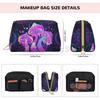 Leather Makeup Bag Colorful Mushrooms Cosmetic Bags Portable Travel Toiletry Bag Zipper Storage Bags for Women Friend Wife Gifts