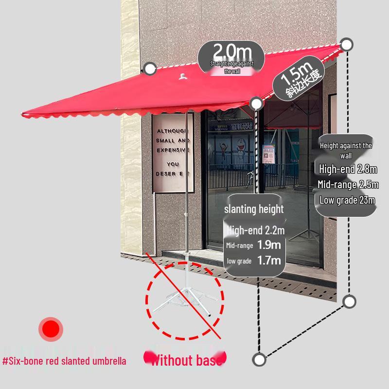 Großer winddichter Sonnenschirm: Gewerbliche Faltmarkise für den Außenbereich zum Sonnenschutz