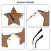 Funny Party Street Shot Rimless Pentagram Sunglasses Sun Glasses Star Shape Sunglasses
