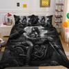 Beauty Skull Printed Comforter Cover Set Twin Size Polyester Home Bedclothes Highend Soft Duvet Cover Set