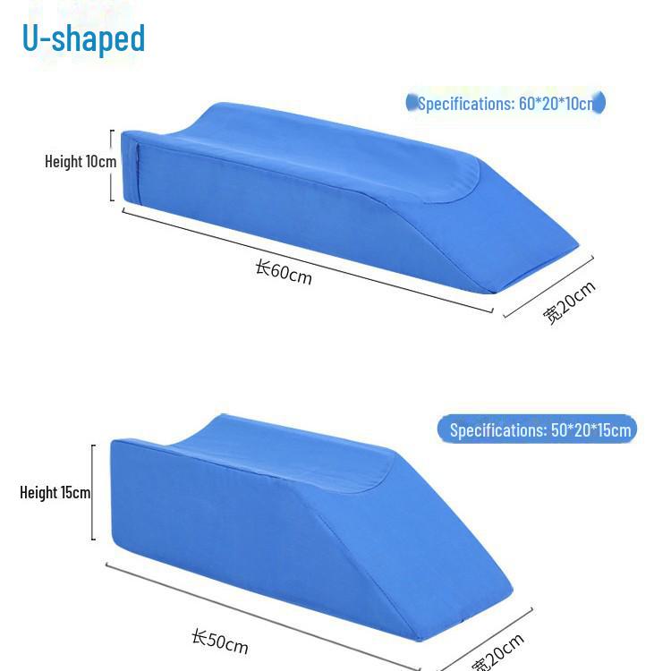 Zvedací podložka dolních končetin ve tvaru S: Houbička proti proleženinám, opora chodidel a nohou