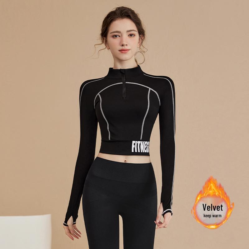 2025 Damen Yoga Fitnessanzug: Langärmiges Lauf- & Pilates-Top