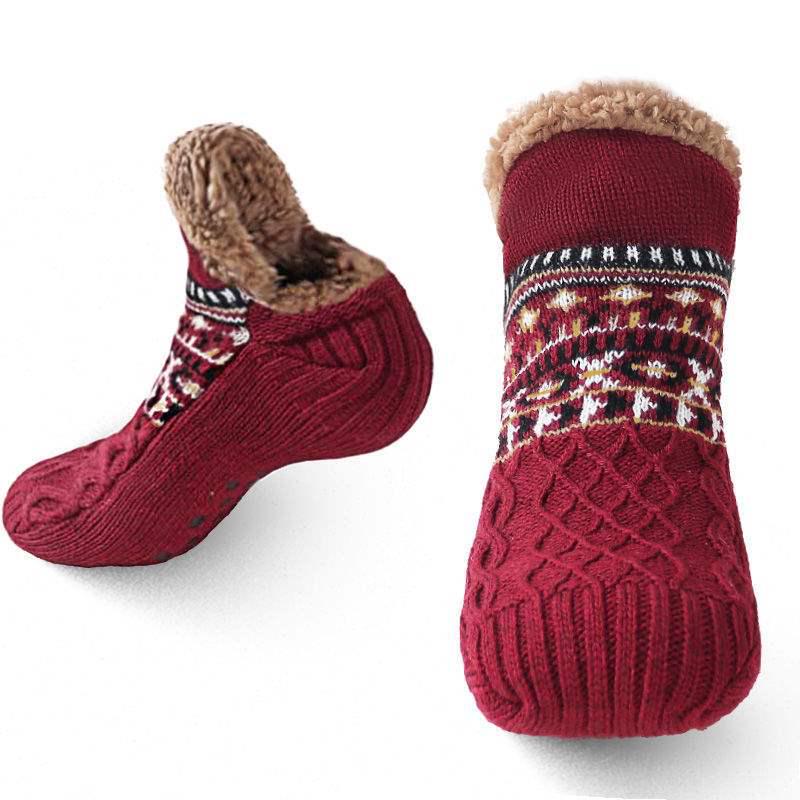 Men’s Extra Thick Non-Slip Indoor Winter Socks for Warm Feet