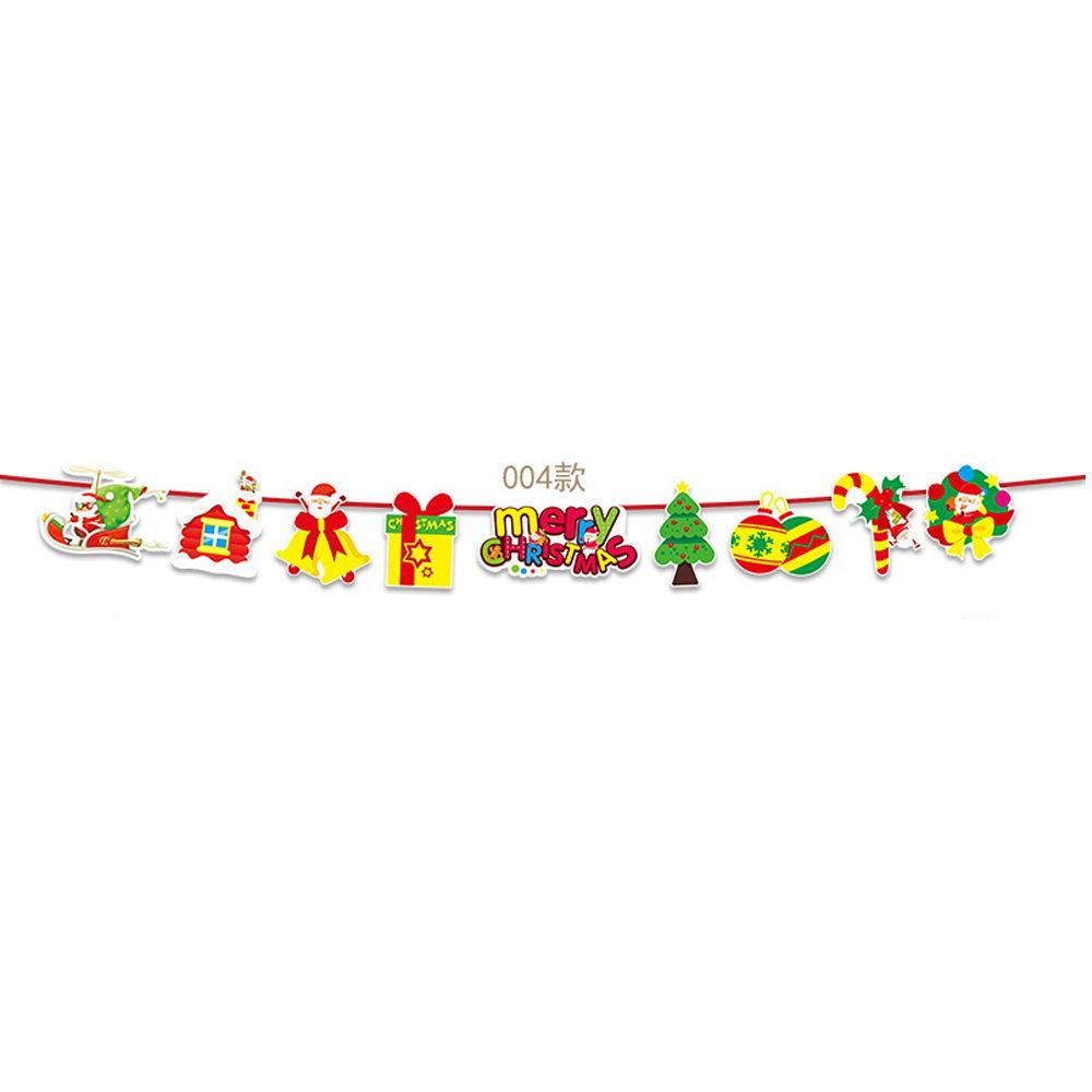 Christmas New Year'S Eve Party School Decoration Arrangement Christmas Paper Latte Flower Banner Spiral Pendant