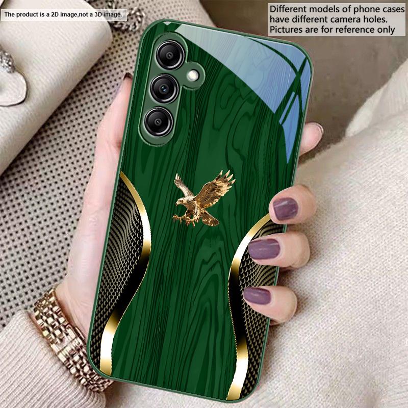 Noble Golden Eagle Ring For Samsung A20 30 22 23 24 25 26 31 32 A33 34 35 42 50 51 52 53 54 55 56 70 71 72 73 glass phone case
