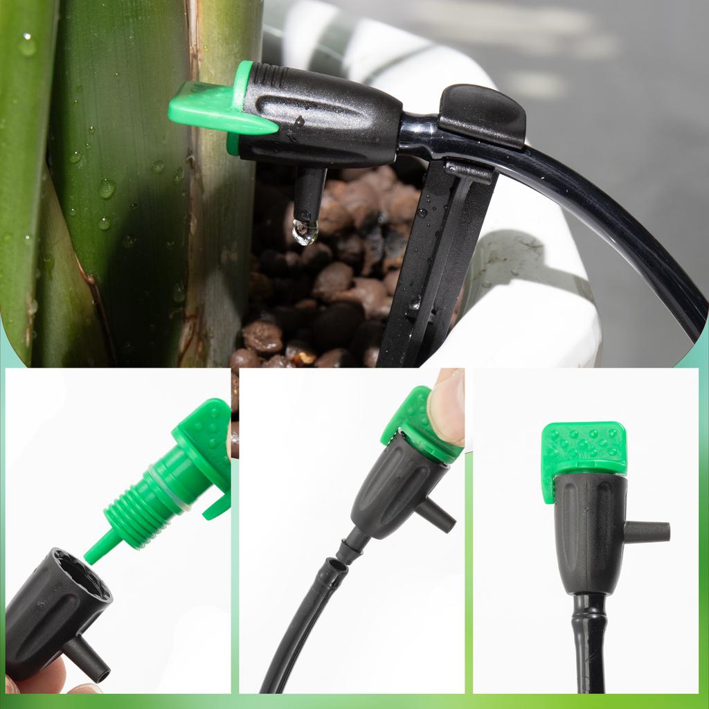 20Pcs 0~60L/0~40L Adjustable Dripper Micro Drip Irrigation Regulator Emitter Garden Folwer Bed Plant Succulent Flower Watering