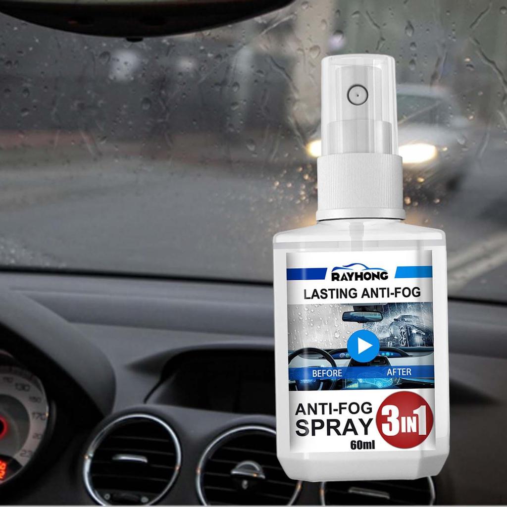 3 in 1 Anti Fog Spray Prevention 60ml Waterproof Agent Cleaner and Protector for Car