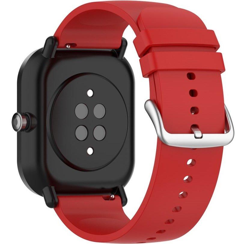 Universal Silicone Strap 20mm, with Loop, Red