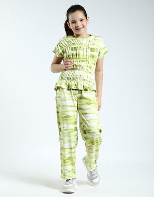 Girls Printed Round Neck Coordinate Set