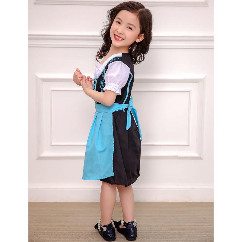 Children's Halloween Stage Show Maid Costume, Cosplay Anime Game Uniform