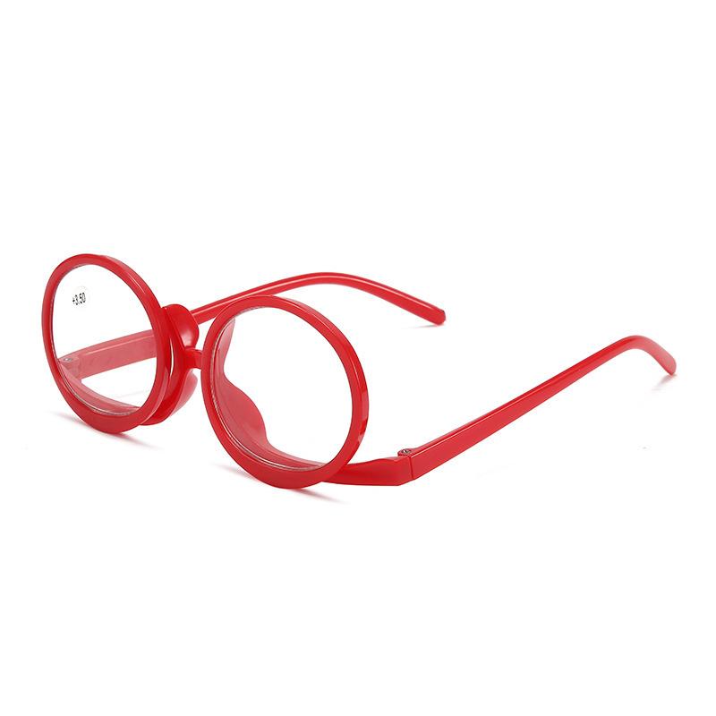 180 Degree Flip Down Multifunctional Fashion Makeup Glasses, Functional Reading Magnifying Glass