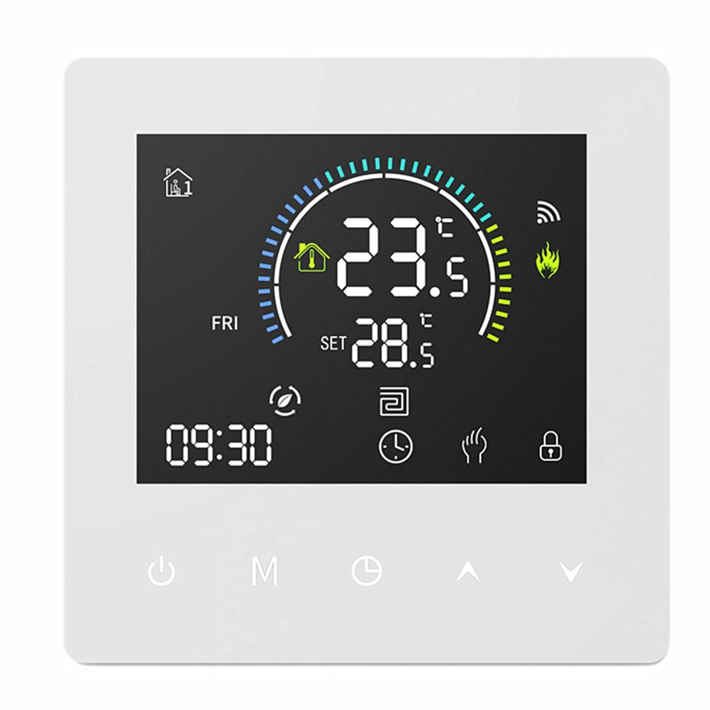 Smart Thermostat with Touch Screen Programming for Custom Heating Schedules in Residential and Commercial Buildings