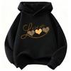 Sweat à capuche imprimé cœur pour filles Sweat-shirt pour enfants Sweat à capuche mignon pour garçons et filles Automne Hiver Sweats à capuche décontractés
