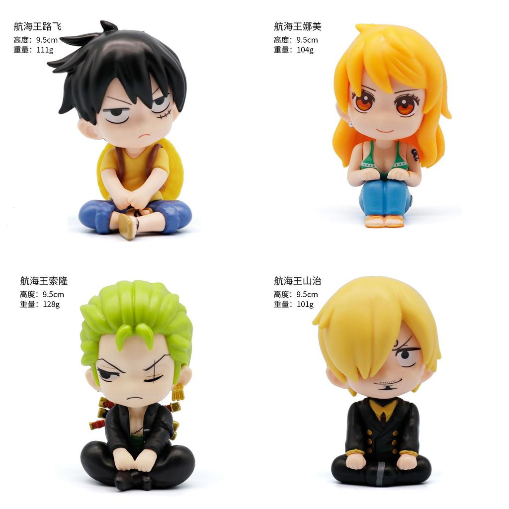 One Piece Pvc Action Figures With Sitting Pose For Collection And Display