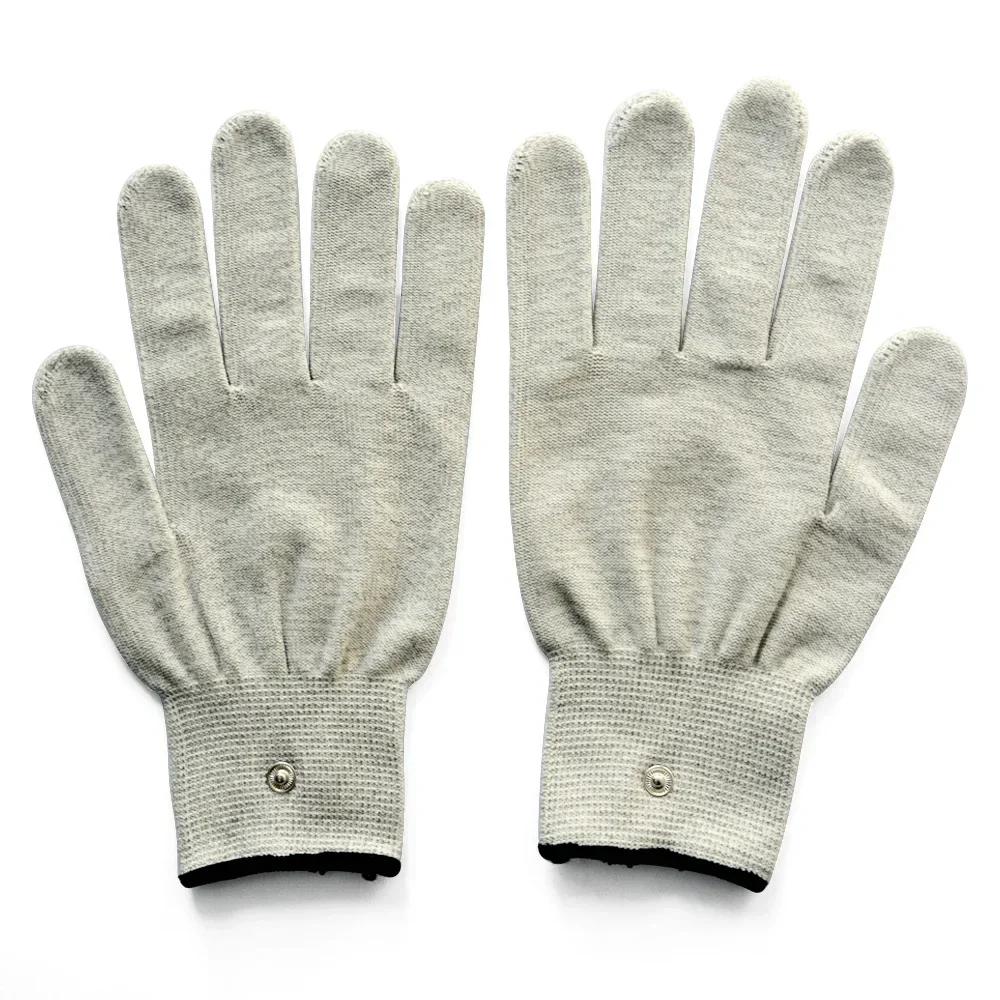 20pcs Silver Conductive Fiber Massage Gloves for TENS/EMS for Therapy Hand Massager Anti-static/Anti-skid Electrode Bio Glove