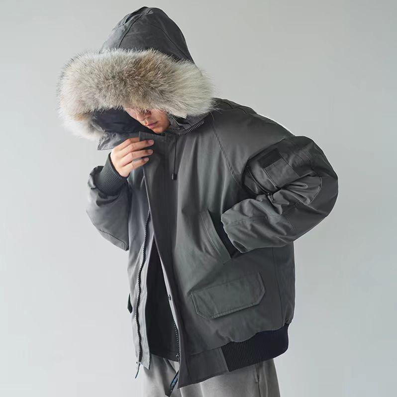 Unisex Canada Goose Down Bomber Jacket 01 - Couple's Parka Coat