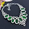 Green Labradorite, Diopside 925 Sterling Silver Jewelry Necklace 18" KG-1834