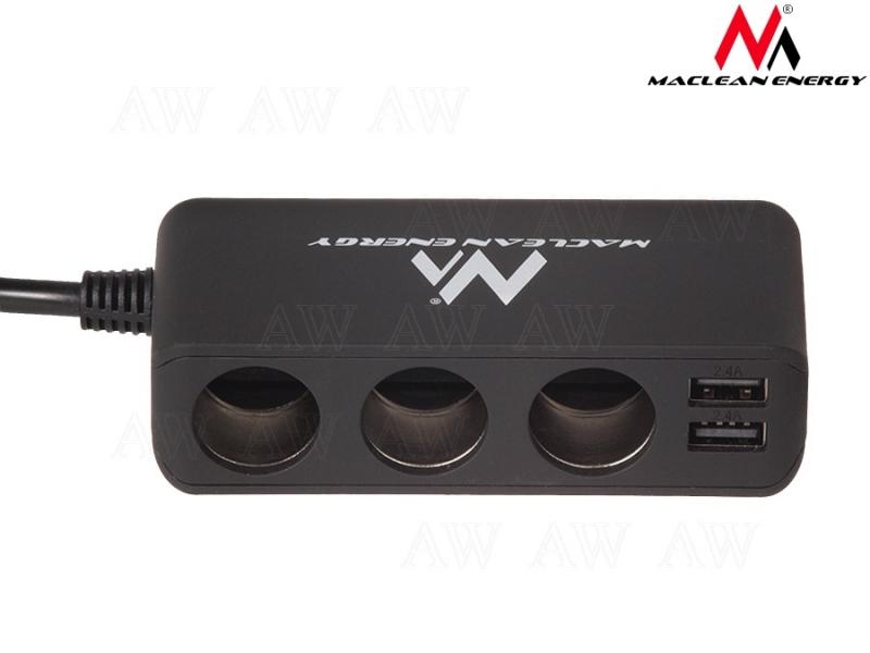 Trójnik rozdzielacz zapalniczki 12-24v 2xusb 120w
