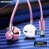 Heavy Bass Type C 3.5mm HIFI Stereo Wired Earphones In-ear Headphones with Mic Earbuds Noise Reduction Gamer Headset for Samsung
