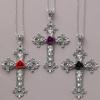 Collier Pendentif Croix Rose Gothique - Chaîne Ras-du-cou Rétro Haut de Gamme