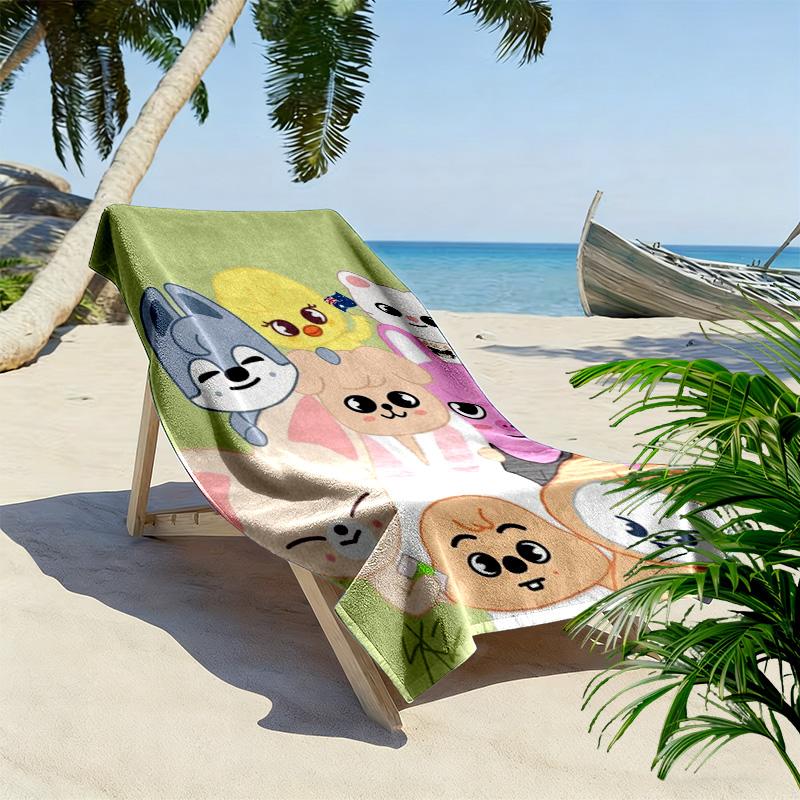 Skz Fanart 2D Flat Print Beach Towel, Large Soft Quick Dry Towel for Beach Camping SwimmingZSTJ0915097