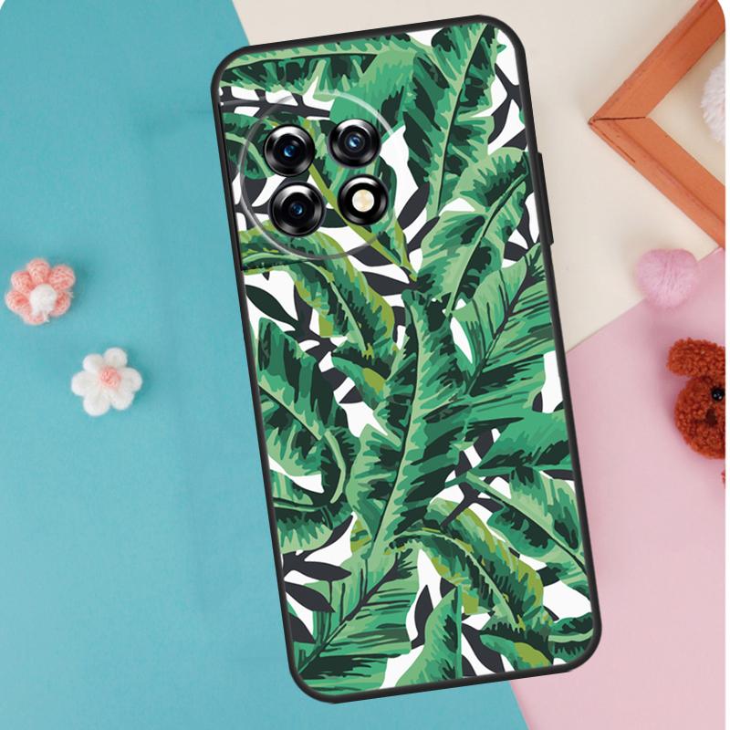 Banana Leaf Case For OnePlus 12 11 9 10 Pro 9RT 10T 10R 12R OnePlus Nord N10 N20 CE 2 3 Lite 2T Cover