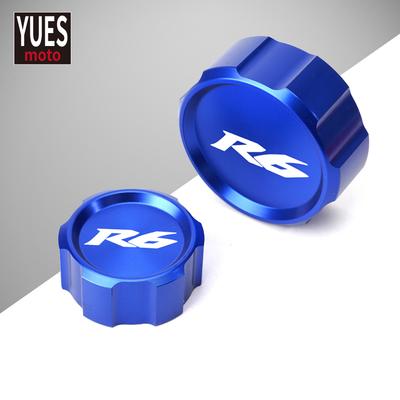 Motorcycle Accessories Front & Rear Brake Reservoir Fluid Cover For Yamaha YZF R6 2009- 2015 2016 2017 2018  