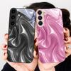 The golden silk of waves For Samsung S26 S22 S8 S9 S10 S20 Ultra S21 Pro S22 Plus S23 FE S24Ultra S25 Edge S24+ Glass Phone Case