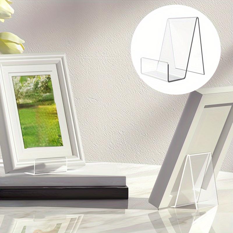 Set mit 10 langlebigen, transparenten Acryl-Buchhaltern mit offener Vorderseite - A-Rahmen-Regaleinheiten geeignet für Zuhause, Büro