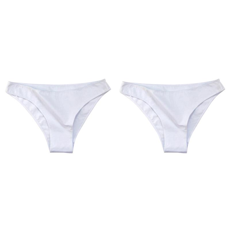 

2 шт./компл. женские трусики, хлопковое нижнее белье, однотонные трусы для девочек, мягкие трусики с низкой талией, женские трусы, женское нижнее белье XXL
