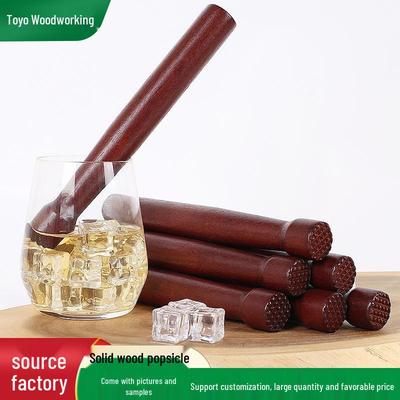 Solid Wood Muddler Stick: Ice Crusher, Mojito, Lemon Juice, Fruit Juicer, Garlic Press