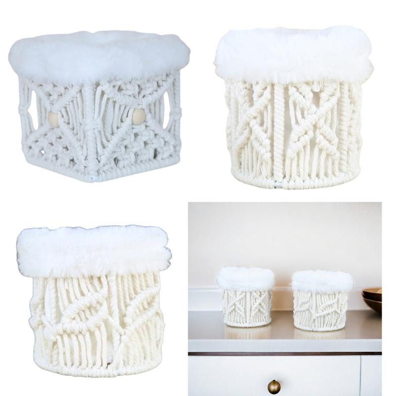 Glasses Holders Lovely Pen Holders Desktop Holders Woven Pencil Holders Nightstand Organizer with Plush Lining