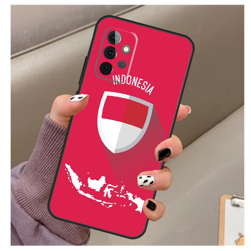 Indonesia Passport Flag Map Case For Samsung Galaxy A33 A13 A53 A34 A54 A14 A15 A16 A26 A36 A56 A12 A32 A52 A06 A35 A55
