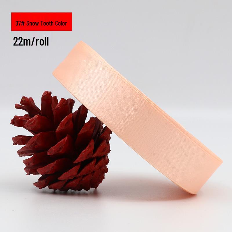 Ruban Tissé en Polyester de 2,5 cm pour l'Emballage de Cadeaux Floraux, les Gâteaux de Mariage et les Décorations dans des Couleurs Soie