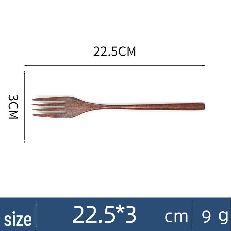 Camphorwood Three-Piece Cutlery Set: Chopsticks, Fork, and Spoon, Solid Wood, Portable and Individual Use.