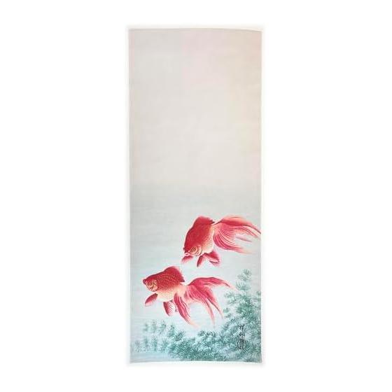 Ukiyo-e Tenugui Towel by Ohara Koson - Goldfish, Tokka Cotton 100%, Japan