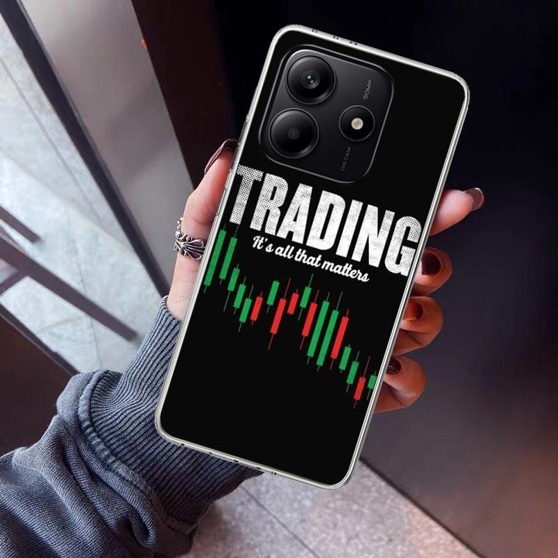 

Trade Investment Forex Stock Market Phone Case For Xiaomi Redmi Note 15 14 14S 13 12S 12 Pro Plus 11S 11 10S 10 4G Cover 11E 11T Redmi Note 12 4G