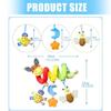 Cartoon Plush Bed Bell Crib Mobile Colorful Animal Spirals Activity Toy for Baby Sensory Visual Auditory Development