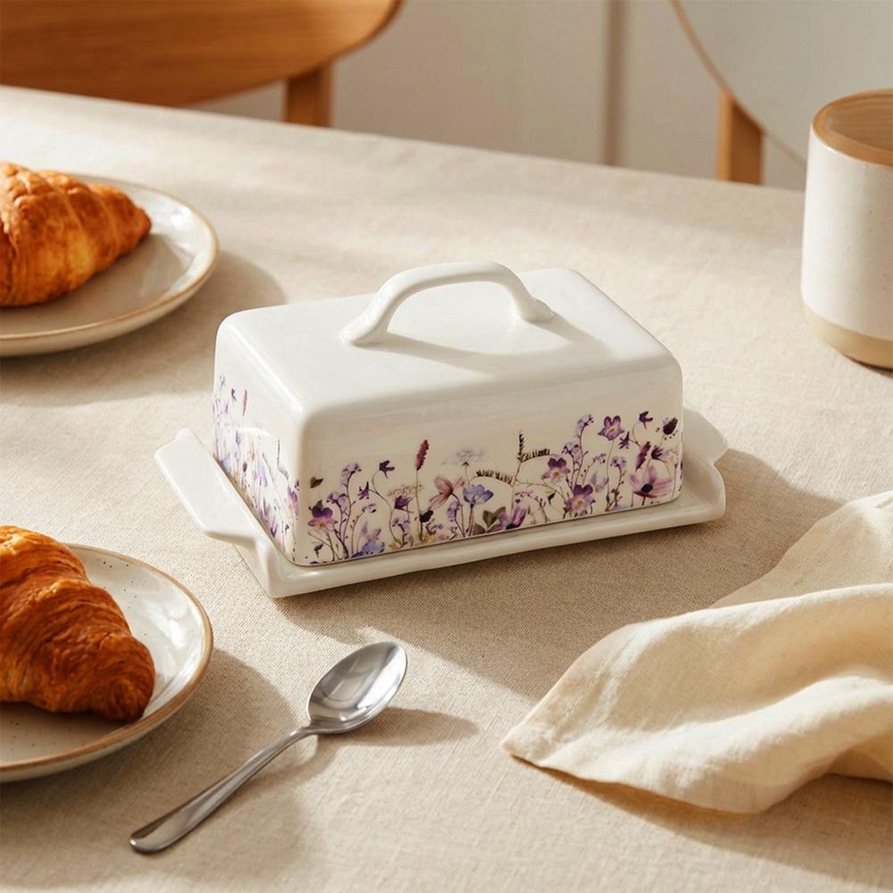 Porzellan-Butterdose Küchenbehälter zur Aufbewahrung von Butter Für Butter
