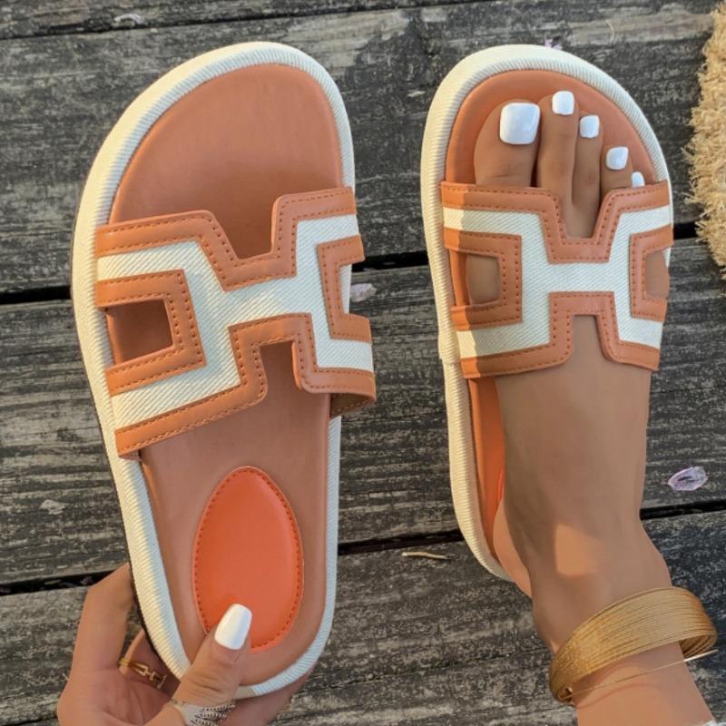 Summer Fashion New Color-Block Casual Slippers