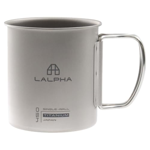 

LALPHA Lightweight Titanium Single Mug, 450ml. Made in Tsubame-Sanjo, this titanium mug retains heat and cold for superior performance. Perfect for ou