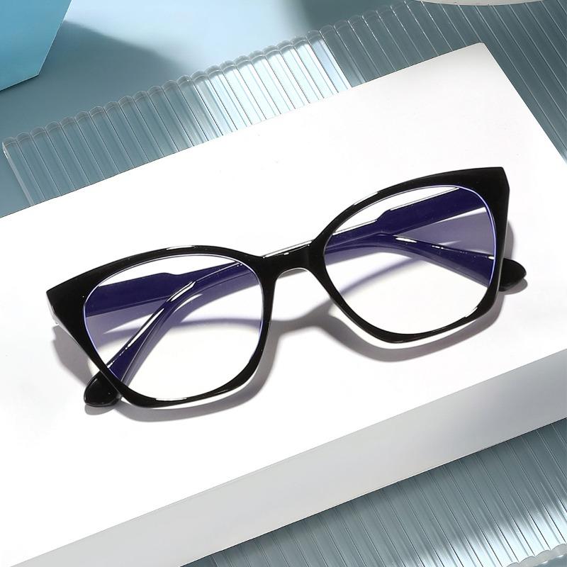 Fashion Cat's Eye Collide Color Anti Blue Light Glasses Men Women Retro PC Frame Outdoor Travel Party Eyeglasses