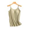 Women's Summer Modal Camisole with Built-In Bra Pads - Versatile One-Piece Base Layer and Anti-Exposure Pajamas