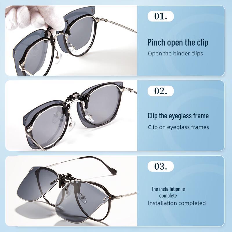 Unisex Clip-On Polarized Sunglasses for Myopia