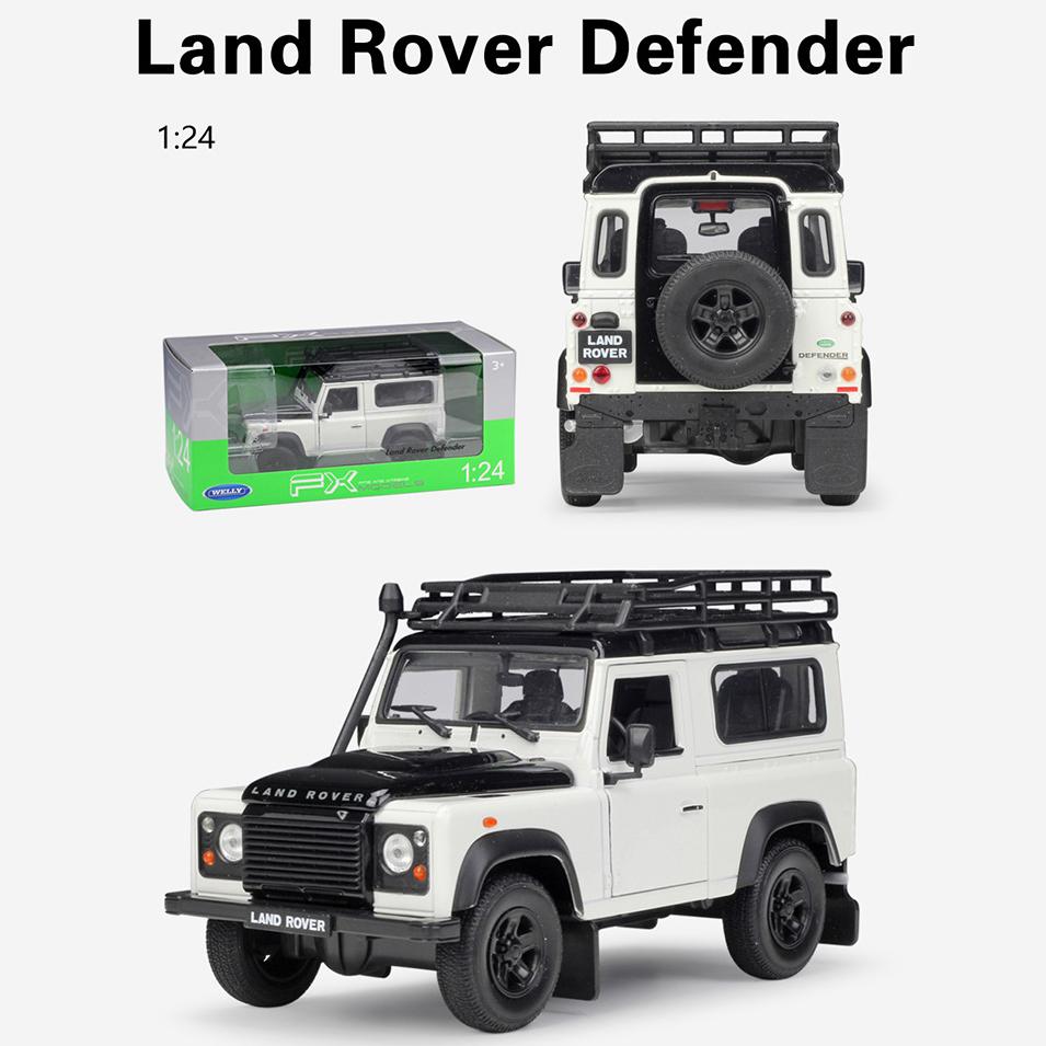 

Масштаб 1/24 Welly Land Rover Defender, модель автомобиля из сплава, литье под давлением, металлические игрушечные автомобили, модель автомобиля, коллекция высокой имитации, детские подарки 1/24-17x9.4x7.6cm белый