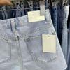 Dames Grote Maten Koreaanse Stijl Gescheurde Denim A-lijn Shorts