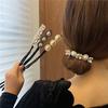 Uniquely Crafted Pearl Hair Additions for Groups of 2-4! Y2K Style Twisted Clips And Hairpins, Ideal for Bun Styles Or Updos