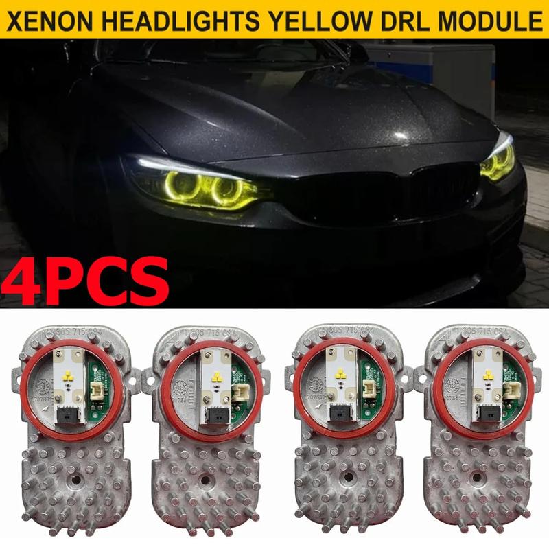 New 4Pcs 63117263051 Yellow Angel Eyes Xenon DRL Module for BMW F80 F82 F32 4 SERIES 2014-2017